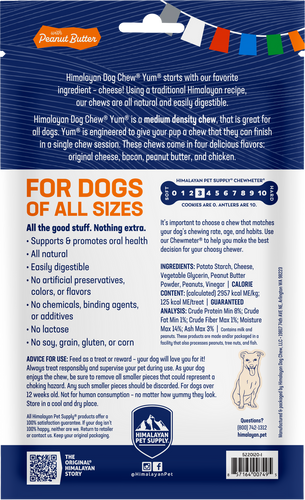 Himalayan Dog Chew YUM Peanut Butter Dog Treats