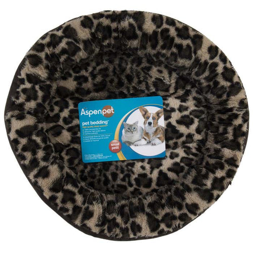 Aspen Pet Round Animal Print Small Pet Bed