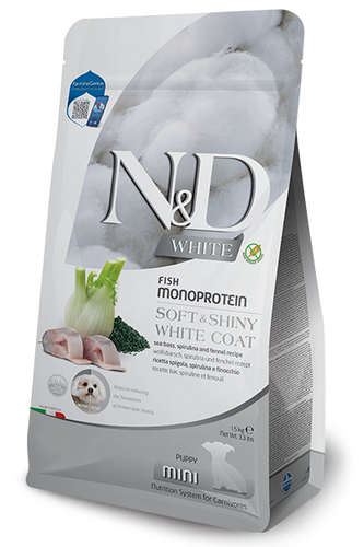 Farmina N&D White Sea Bass, Norwegian Kelp, and Fennel Puppy Mini Dog Food