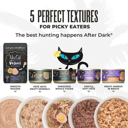 Tiki Cat After Dark Shreds With Rabbit & Chicken Liver in Broth Wet Cat Food