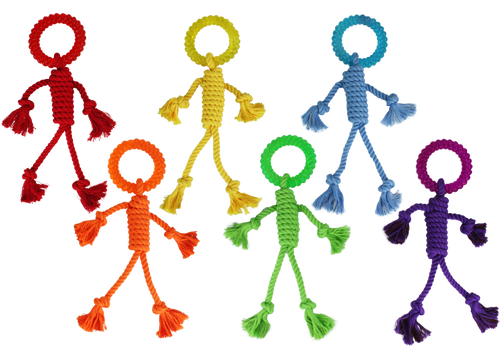 MultiPet Nuts For Knots® Rope Man W/ TPR Head Dog Toy
