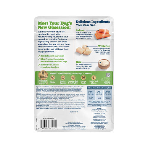 Wellness Protein Bowls Salmon, Whitefish, & Rice Recipe Wet Dog Food
