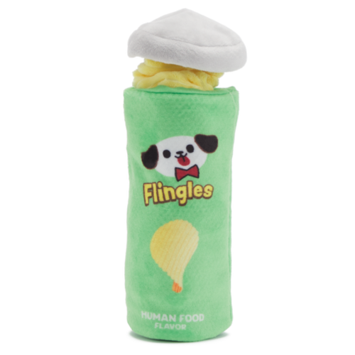 BARK Flingles Can Plush Tug Dog Toy