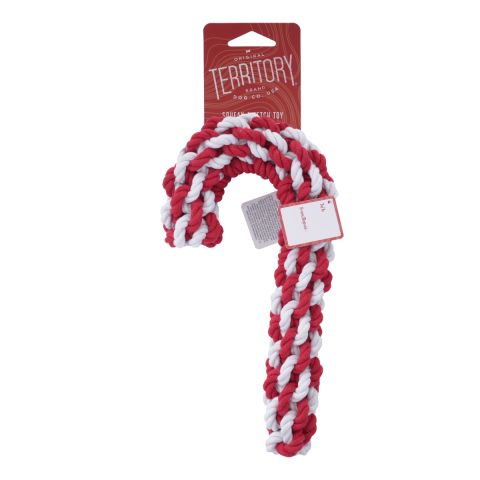 Territory Candy Cane Braided Rope Dog Toy