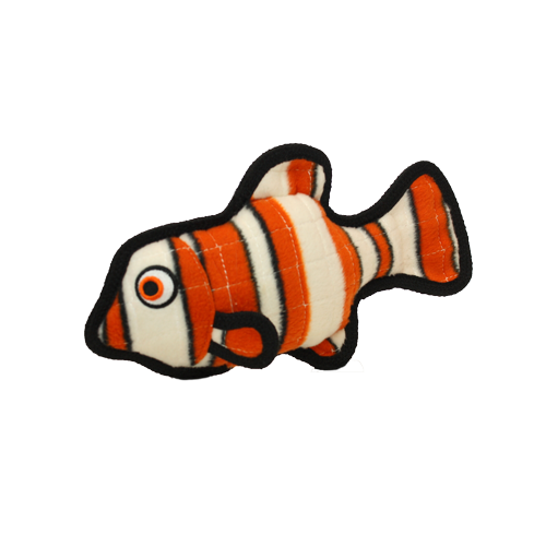 Tuffy Ocean Creature Jr Fish Orange Dog Toy