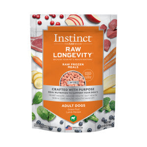 Instinct Raw Longevity Adult Frozen Bites Grass-Fed Lamb Recipe Dog Food