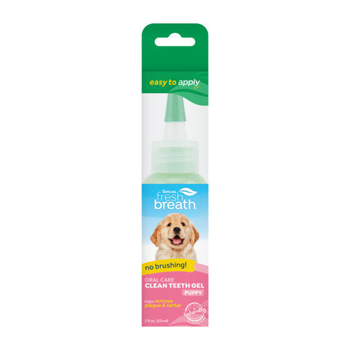 TropiClean Fresh Breath No Brushing Clean Teeth Dental & Oral Care Gel for Puppies