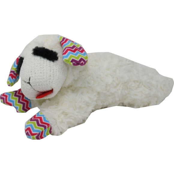 MULTIPET LAMB CHOP SPRING PATTERN W/SQUEAKER (10.5 IN)