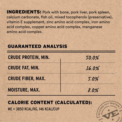 Vital Essentials Freeze-Dried Raw Protein Pork Soft Nibs Meal or Mixer Dog Food