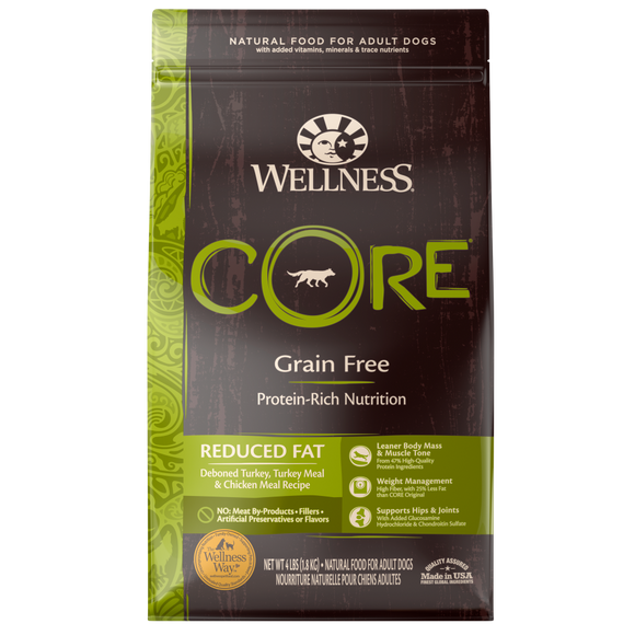 Wellness CORE Natural Grain Free Reduced Fat Weight Management Turkey & Chicken Recipe Dry Dog Food