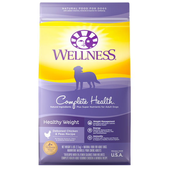 Wellness Complete Health Natural Healthy Weight Chicken and Peas Recipe Dry Dog Food