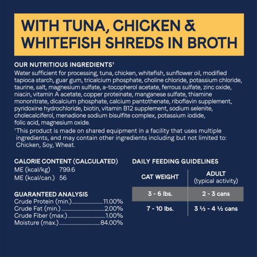 CANIDAE® PURE With Tuna, Chicken and Whitefish in Broth Wet Cat Food