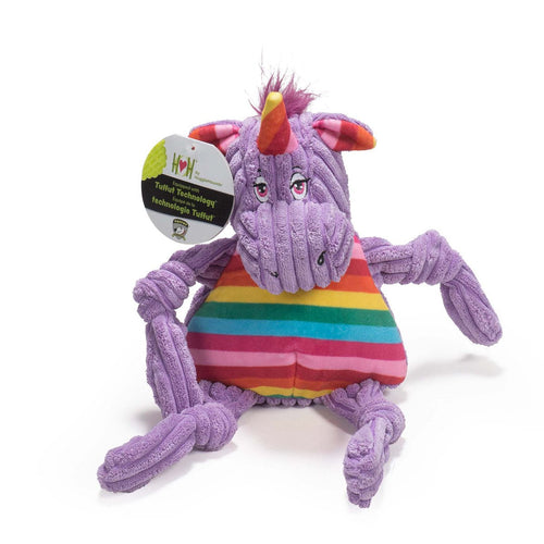 HuggleHounds Rainbow Unicorn Knottie™ Dog Toy