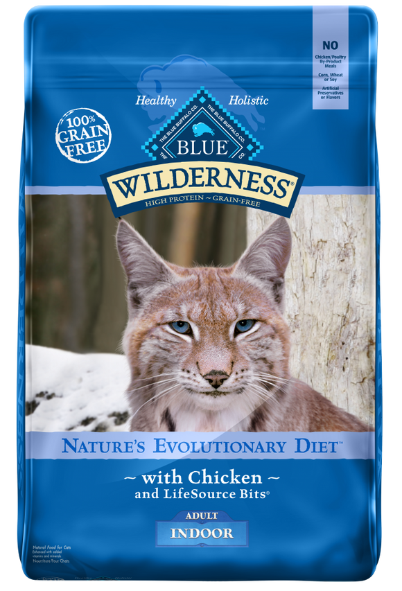 Blue Buffalo Wilderness Grain Free Chicken High Protein Recipe Indoor Dry Cat Food