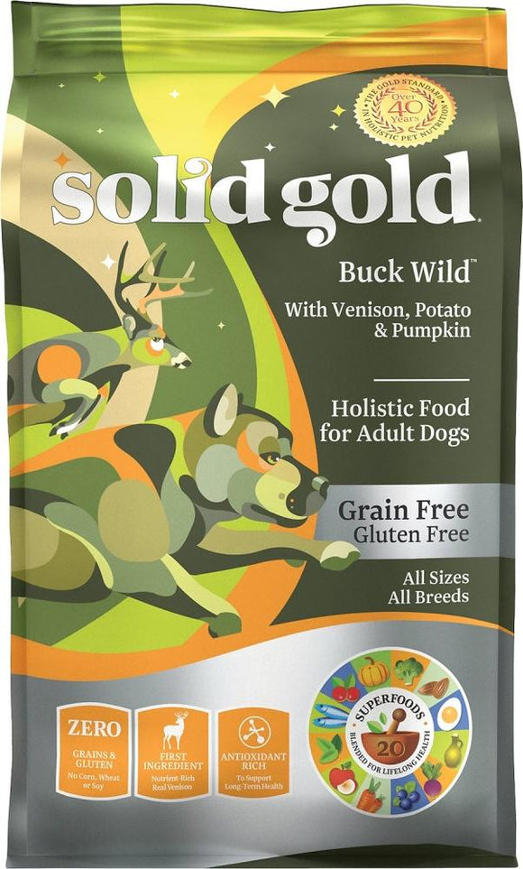 Solid Gold Buck Wild Adult Venison, Potato, & Pumpkin Recipe Dry Dog Food