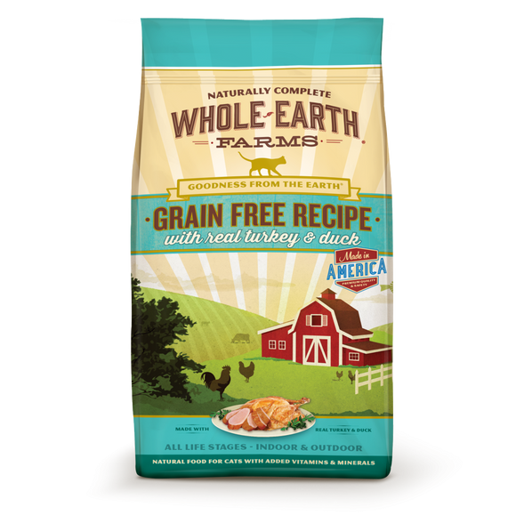 Whole Earth Farms Grain Free Real Turkey and Duck Recipe Dry Cat Food