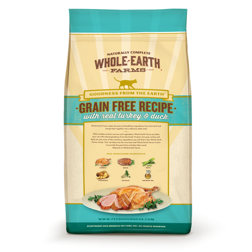 Whole Earth Farms Grain Free Real Turkey and Duck Recipe Dry Cat Food