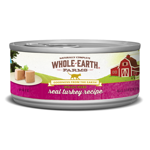 Whole Earth Farms Grain Free Real Turkey Pate Recipe Canned Cat Food