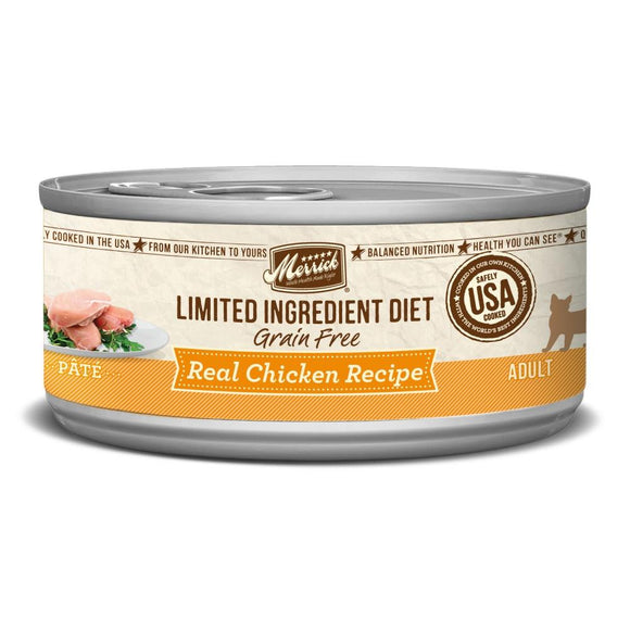 Merrick Limited Ingredient Diet Grain Free Real Chicken Pate Canned Cat Food