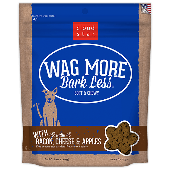 Cloud Star Wag More Bark Less Soft and Chewy Bacon Cheese and Apples Dog Treats