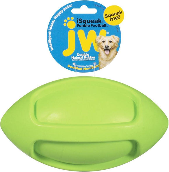 JW Pet iSqueak Funble Football Dog Toy