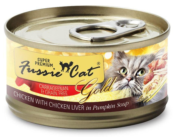Fussie Cat Super Premium Grain Free Chicken with Chicken Liver in Pumpkin Soup Canned Cat Food