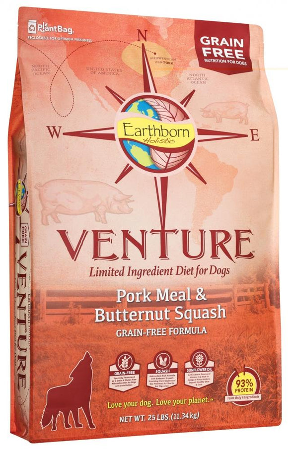 Earthborn Holistic Venture Grain Free Pork Meal and Butternut Squash Dry Dog Food