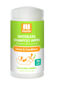 Nootie Cucumber Melon Waterless Shampoo Wipes For Dogs & Cats