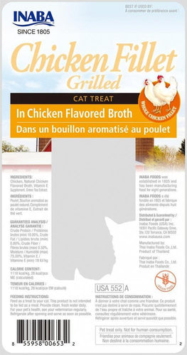 Inaba Ciao Grain Free Grilled Chicken Fillet in Broth Cat Treat