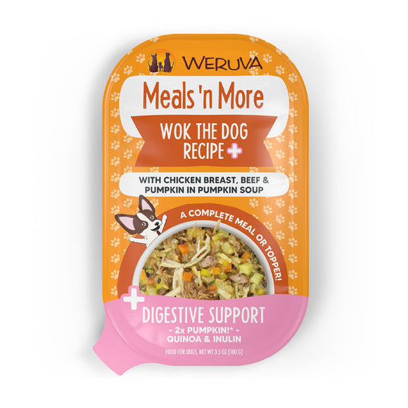 Weruva Meals 'n More Wok The Dog Recipe Plus with Chicken Breast, Beef & Pumpkin in Pumpkin Soup