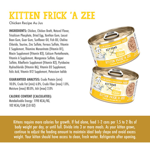 Weruva Cats in the Kitchen Kitten Frick 'A Zee Chicken Recipe Au Jus Cat Wet Food
