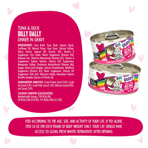 Weruva BFF OMG Gravy Tuna & Duck Dilly Dally Dinner in Gravy Cat Food