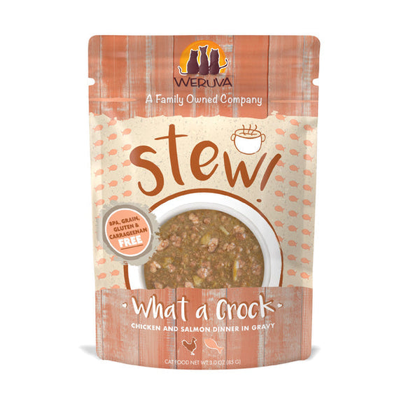 Weruva Cat Stew! What a Crock Chicken & Salmon Dinner in Gravy Cat Food