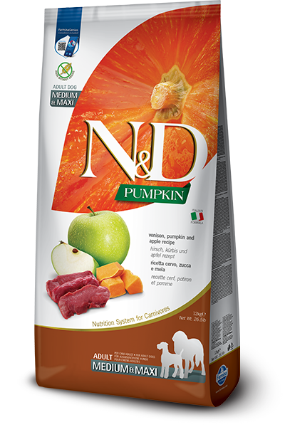 Farmina Venison & Apple Adult Medium & Maxi Dry Dog Food (26.4-lb)
