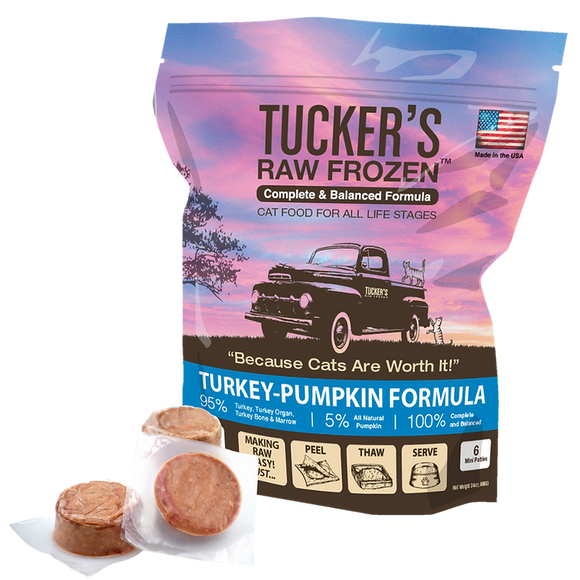 Tucker's Turkey-Pumpkin Raw Frozen Cat Food (24 Oz)