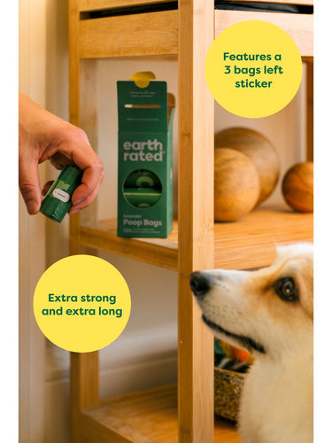 Earth Rated Poop Bags on Refill Rolls Unscented (Single Roll/15 Ct)