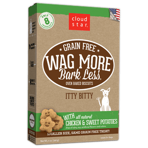 Cloud Star Wag More Bark Less Grain Free Itty Bitty Biscuits with Chicken & Sweet Potatoes