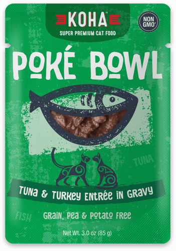Koha Poké Bowl Tuna & turkey Entrée in Gravy for Cats