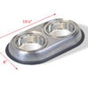 Van Ness Heavyweight Small Stainless Steel Double Dish (16 oz. total capacity (8 oz. each dish))