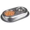 Van Ness Heavyweight Small Stainless Steel Double Dish (16 oz. total capacity (8 oz. each dish))