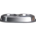 Van Ness Heavyweight Small Stainless Steel Double Dish (16 oz. total capacity (8 oz. each dish))