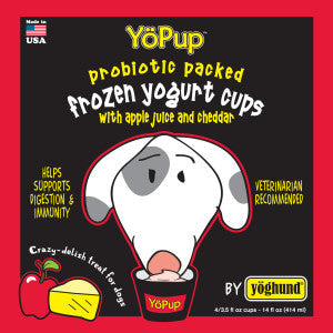 Yoghund YoPup Frozen Yogurt Cups Apple Juice/ Cheddar