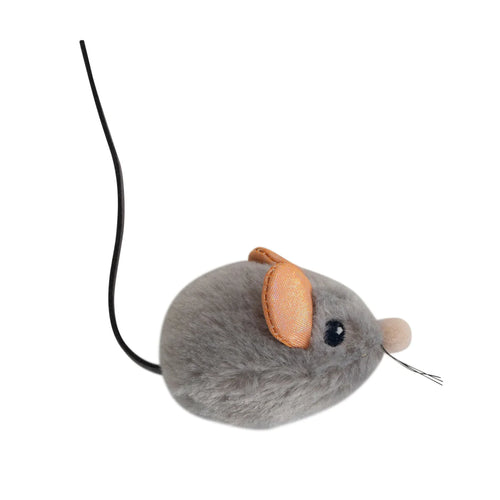 Squeak Squeak Mouse Plush Cat Toy, Grey