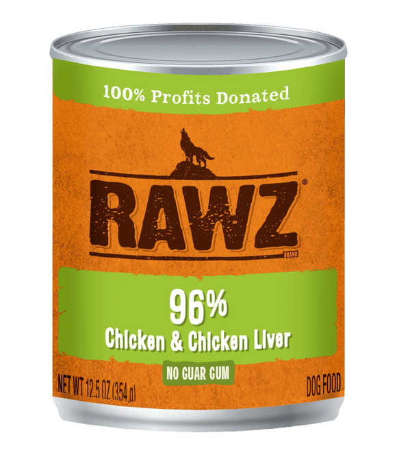 Rawz 96% Chicken & Chicken Liver Dog Food