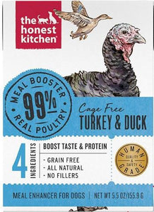 The Honest Kitchen Meal Booster 99% Turkey & Duck Dog Food Topper