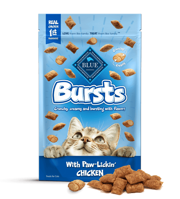 BLUE™ Bursts Paw-Lickin’ Chicken Cat Treats