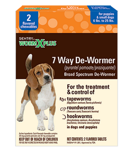 SENTRY HC WORM X PLUS 7 Way De-Wormer for Puppies & Small Dogs