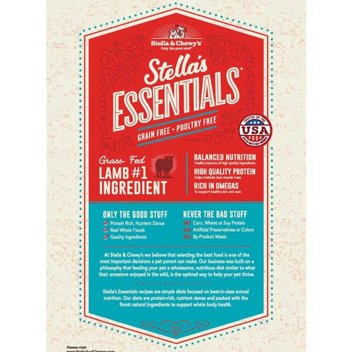 Stella & Chewy's Stella's Essentials Grain-Free Wild Mountain Meadow Recipe with Grass-Fed Lamb Dry Dog Food (25-lb)