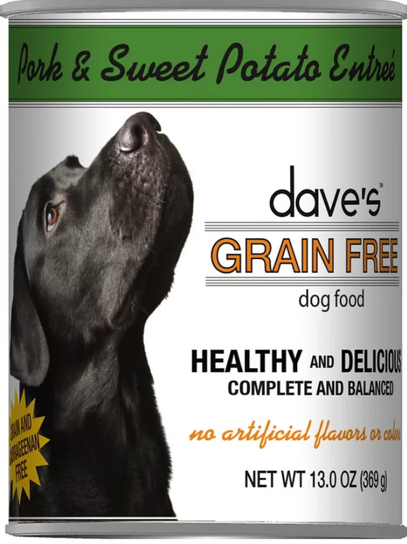 Dave s Grain Free Pork Sweet Potato Entr e Canned Dog Food