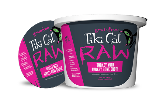 Tiki Cat® Raw™ Turkey with Turkey Bone Broth